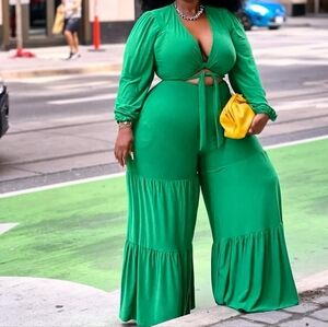 Elegant Green Jumpsuit